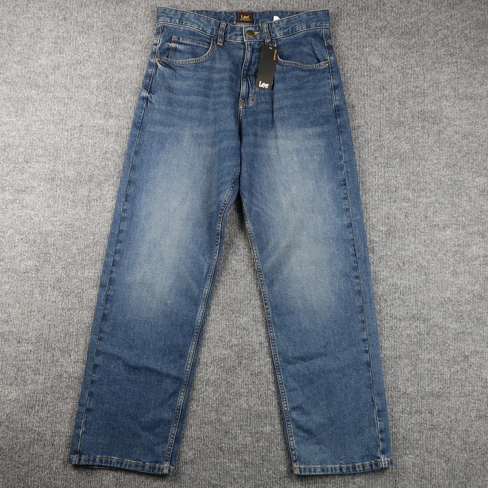 Lee Jeans Womens 8 Medium Blue Heritage Stretch Straight Leg Denim Classic Pants